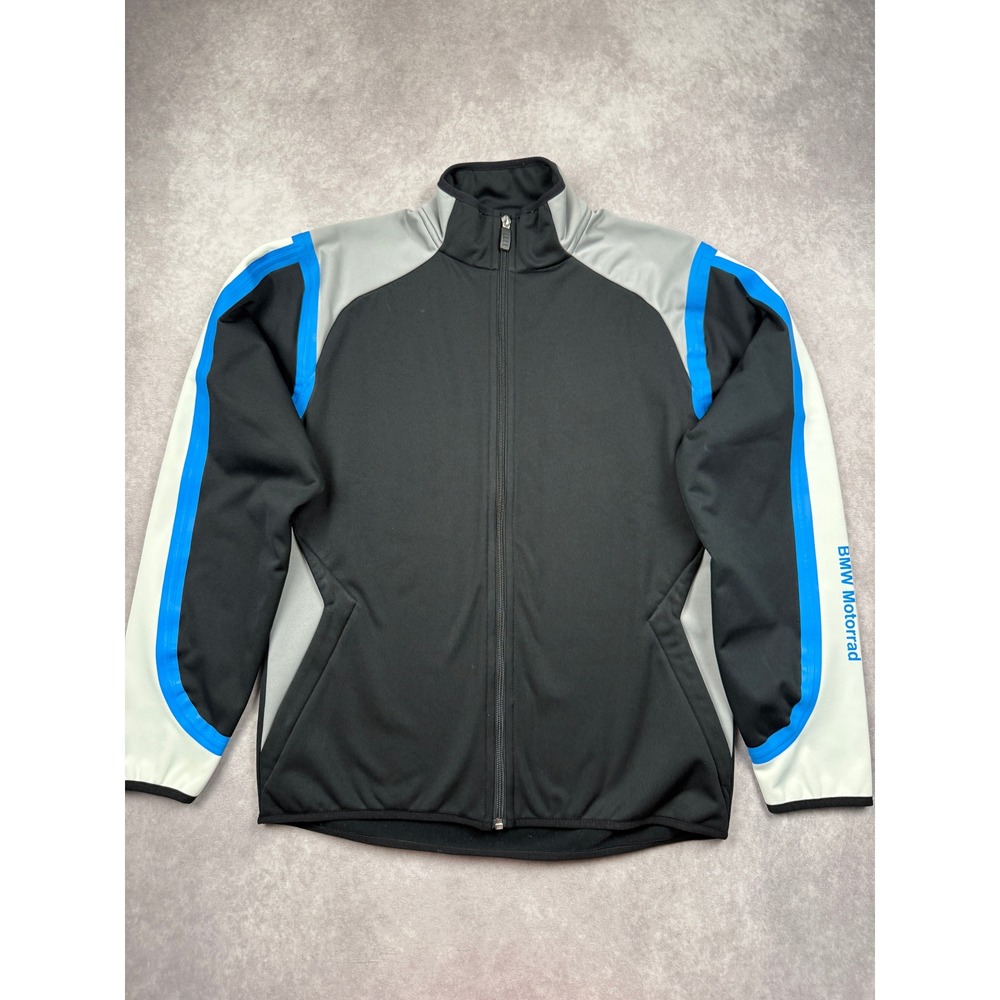 BMW Motorrad Men M Zip Motorcycle Moto Jacket Mid Layer Softshell Black Blue